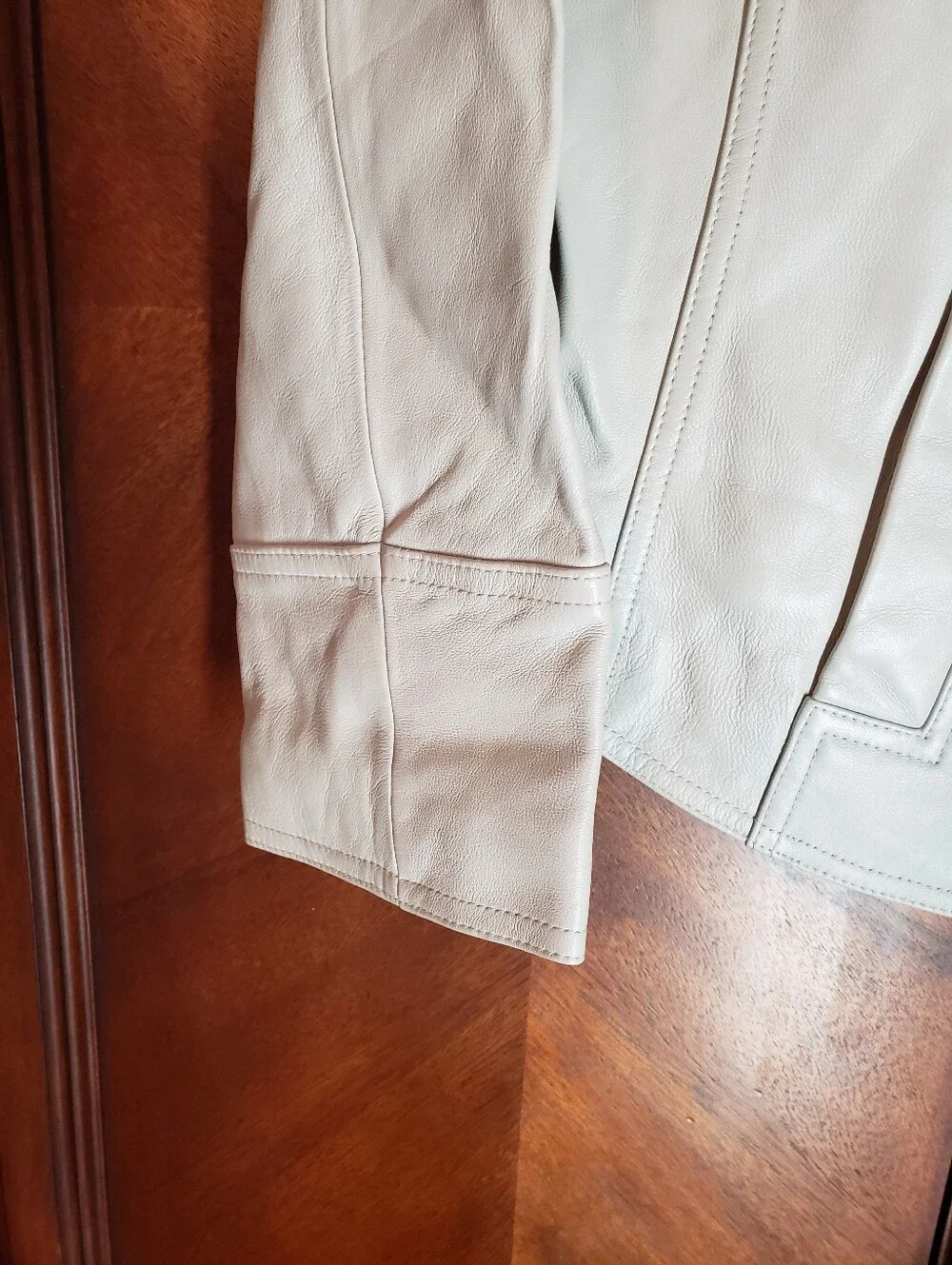 Vintage Bradley Bayou Genuine Leather Jacket - Cream/Bone White Size M (MINT)